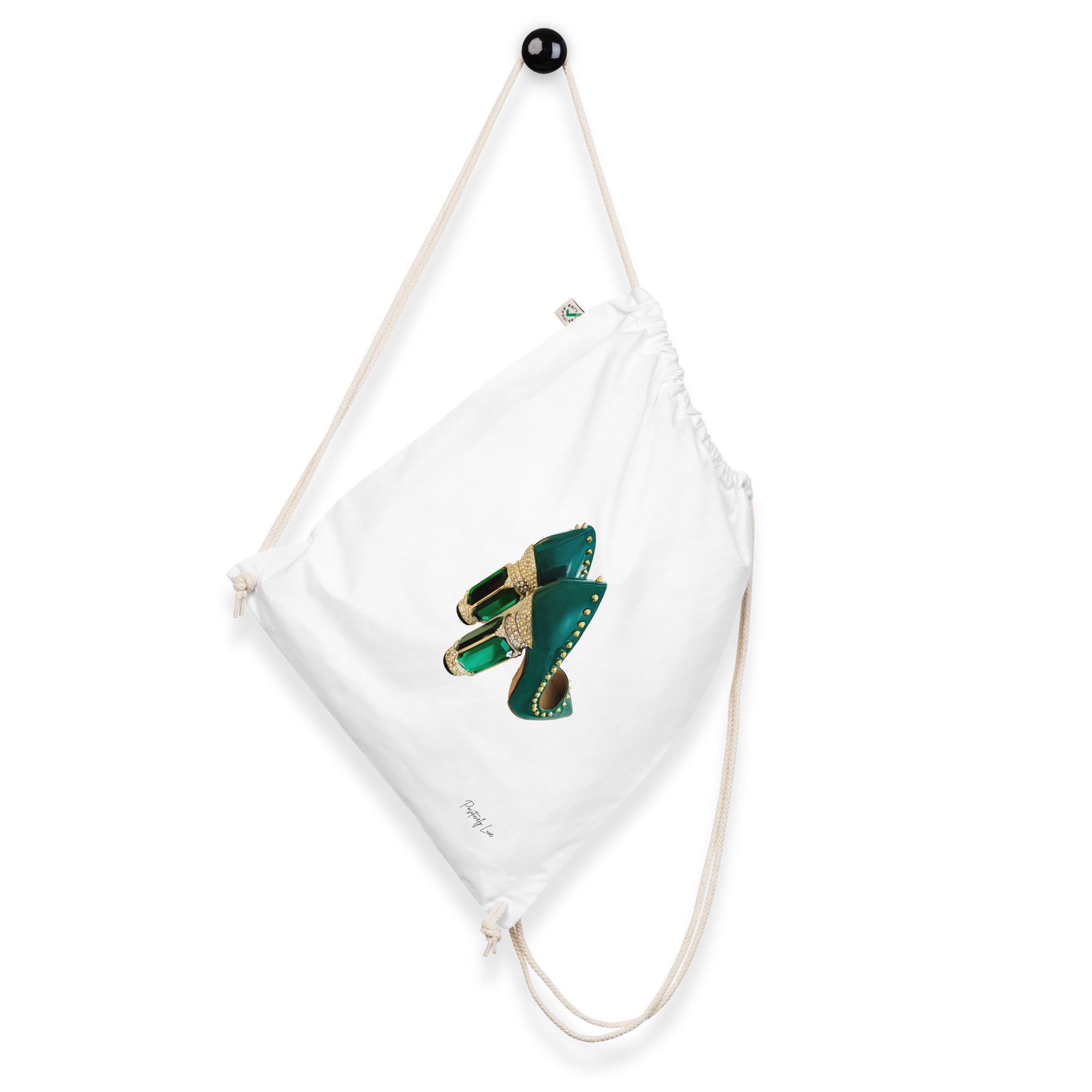 Green Girl Cotton Drawstring Bag Handbag Storage Dust Bag Green Girl Cotton Drawstring Bag Handbag Storage Dust Bag