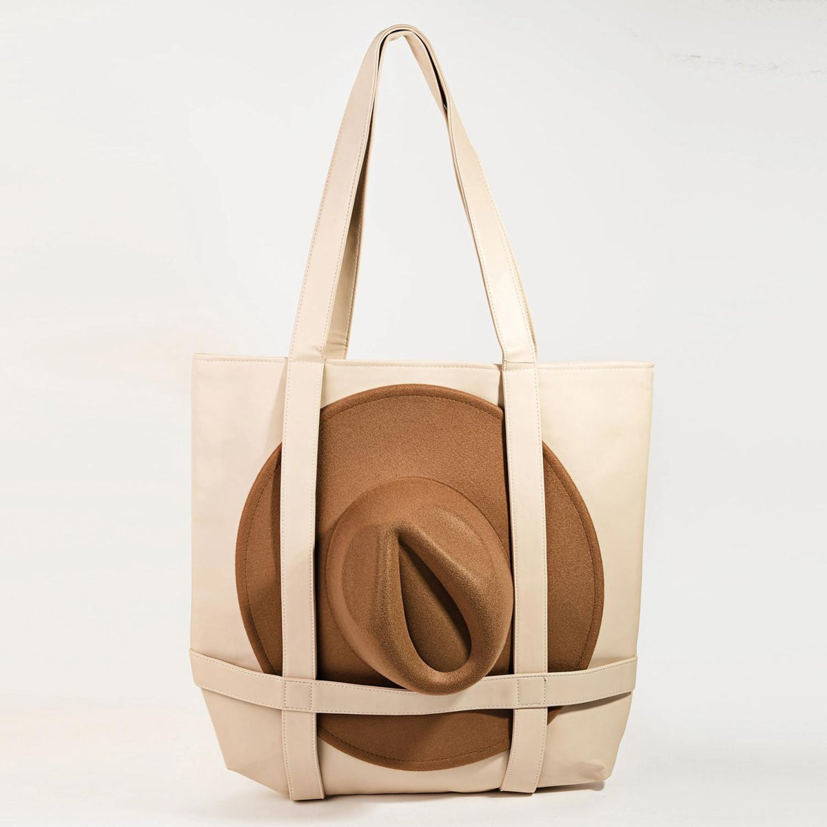 Tote Bag Hat Holder Beige - Main Image
