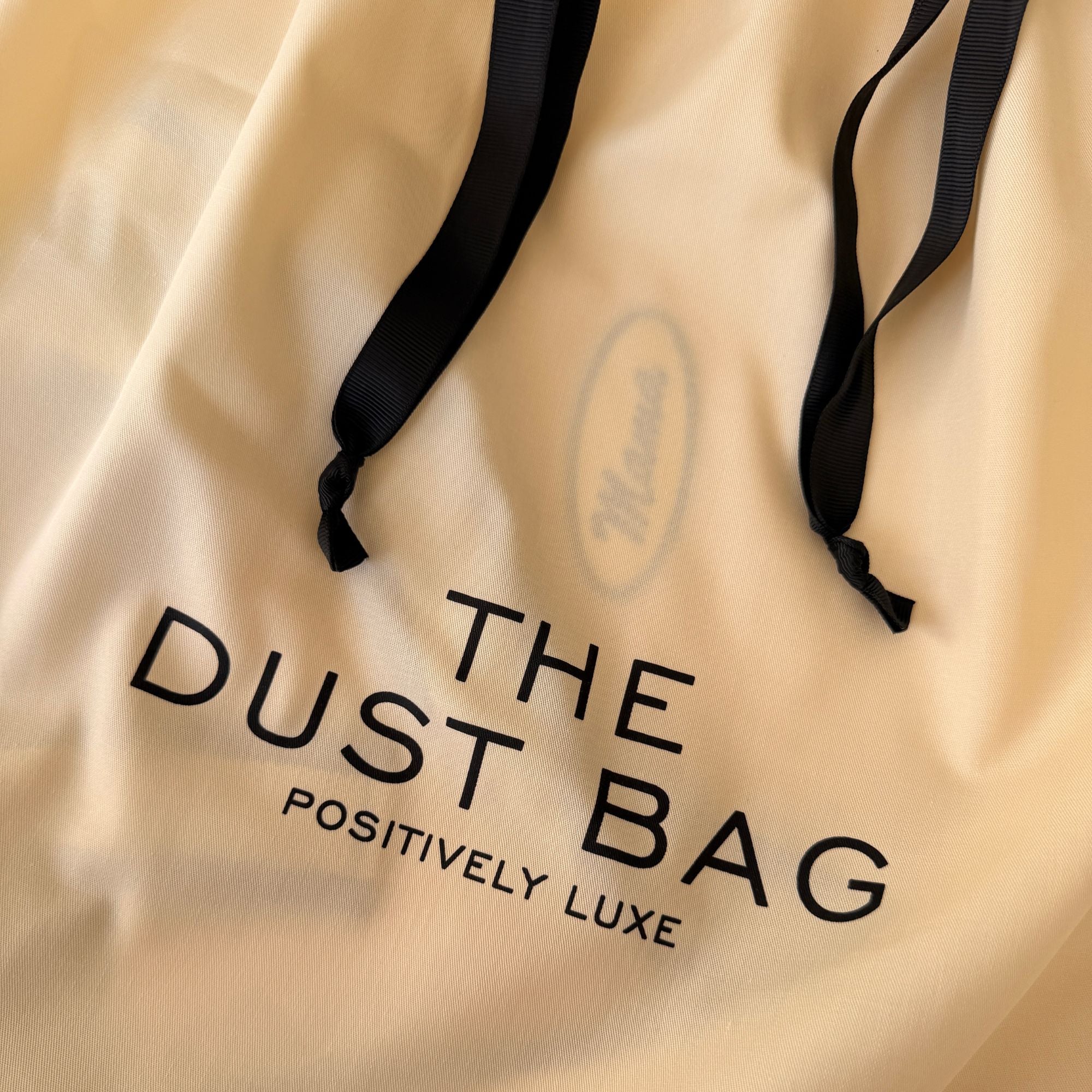Canvas tote bag comes with Positively Luxe dust bag